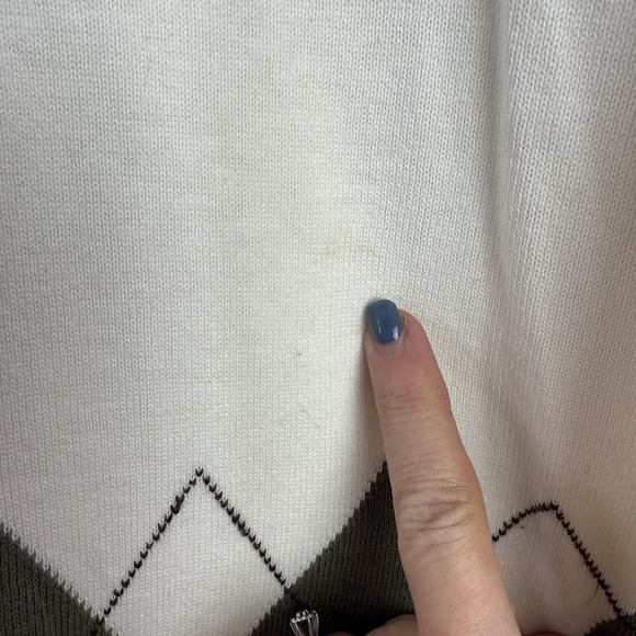 Maggie‎ Barnes Shirt & Cardigan Sweater Set Sz 2X (22/24W) Cotton Argyle Preppy - Picture 8 of 15